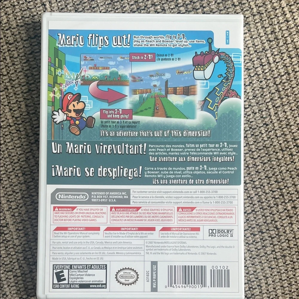 Nintendo Super Paper Mario for Wii - Brand new unopened - Picture 2 of 2